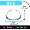 BS-08 WHITE Hemispherical Bumpers - Image 2