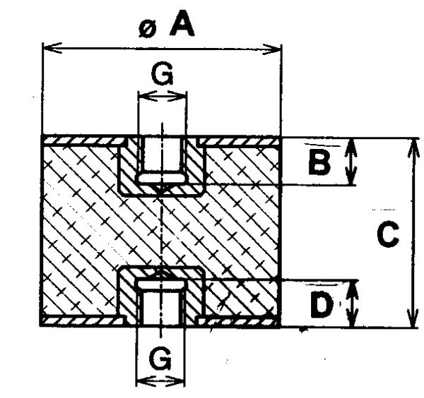 VMC-8075IU Sandwich Mounts Unc Thread Type 4 - Image 2