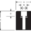 RBW-0500-04 Flat Top Recessed Bumpers - Image 2