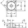 200P-15 Plateform Mounts Square - Image 2