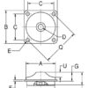 283P-400 Heavy-Duty Plateform Mounts Square - Image 2