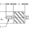 VMA-1008G Sandwich Mounts Metric Thread Type 1 - Image 2