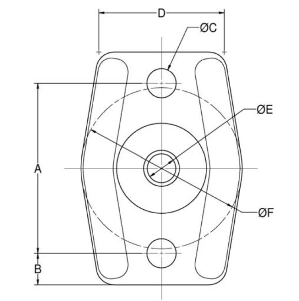 CBA24-650-50 Center Bonded Mounts Cba 50 Series