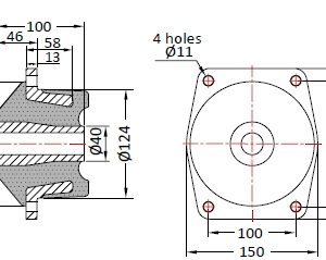 VKO-408-1200 Conical Mount